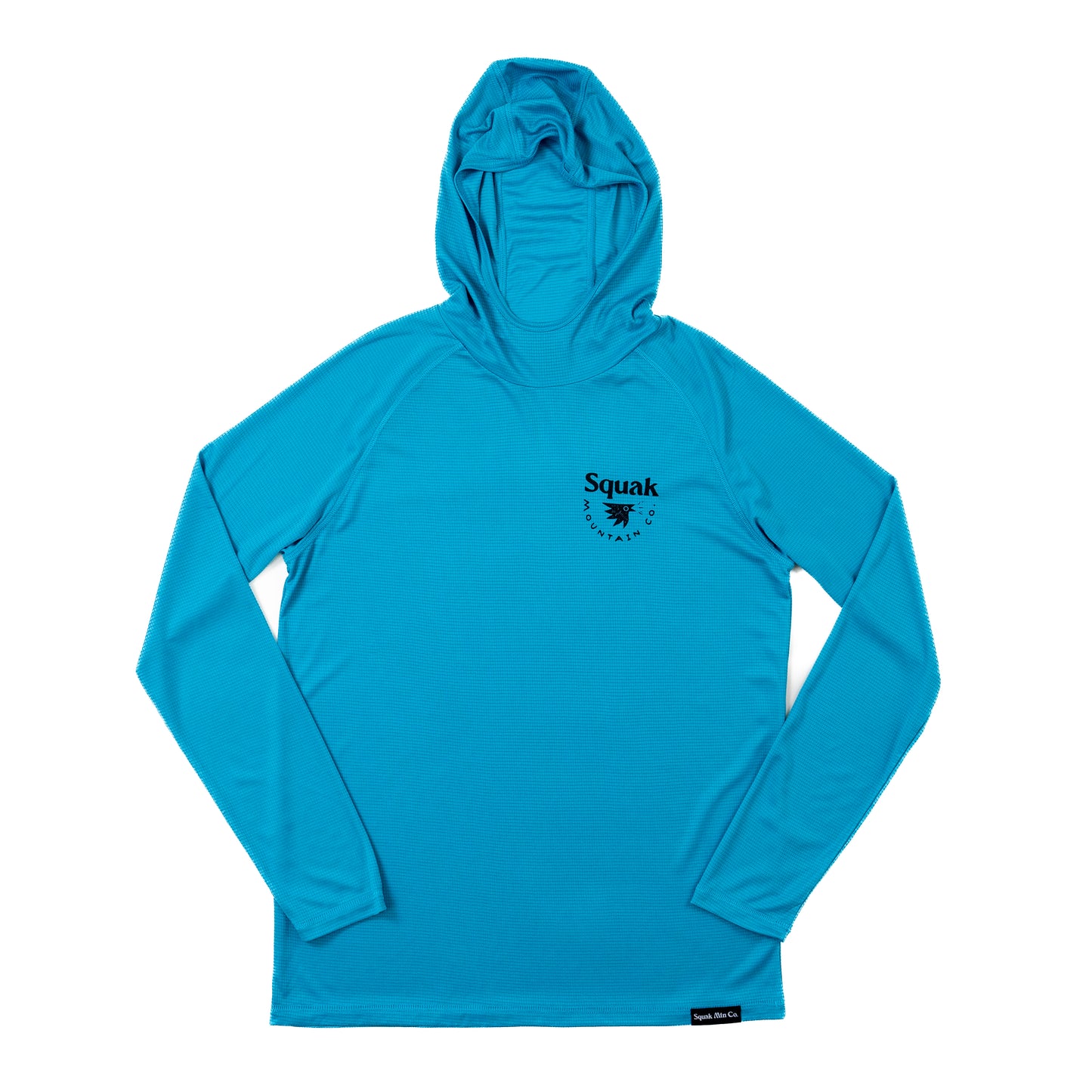 Aqua blue outdoor sun hoodie from Squak Mountain Co.