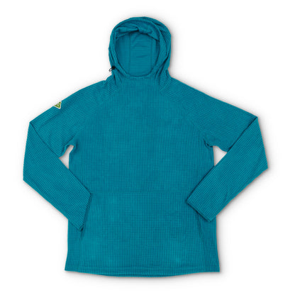Bullitt Blue grid fleece hoodie from Squak Mountain Co.